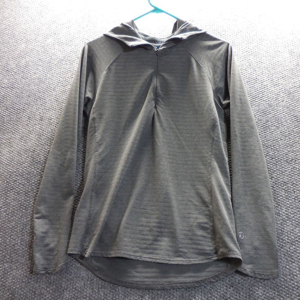 Kuhl Womens‎ Gray Heather Hooded Performance Top Long Sleeve Shirt Small 8450